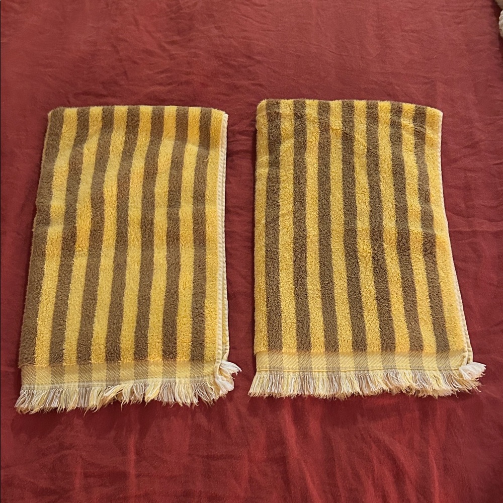 Piglet in Bed Striped Hand Towels